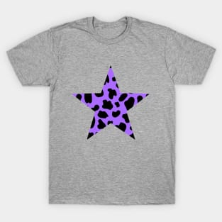 Cow Print On Purple T-Shirt